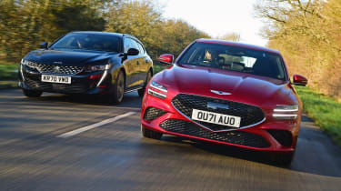 Genesis G70 Shooting Brake vs Peugeot 508 SW - header